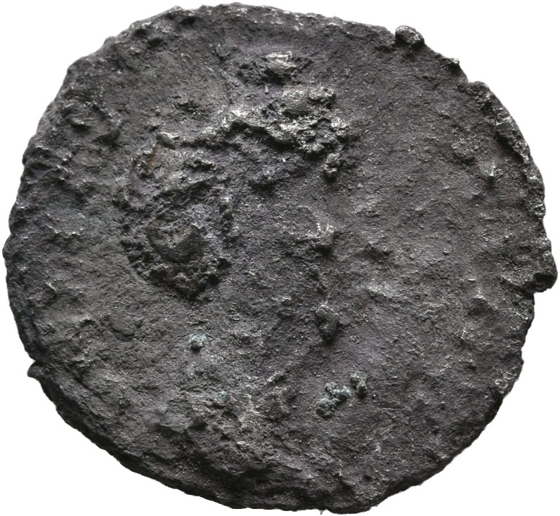 RIC III Antoninus Pius 359 (denarius) Antoninus Pius obverse, Bust of Faustina the Elder, draped, right, hair elaborately ...
