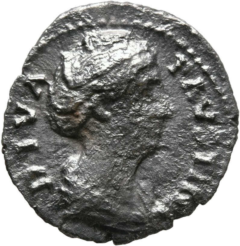 RIC III Antoninus Pius 360a Antoninus Pius obverse, Bust of Faustina the Elder, draped, right, hair elaborately waved in s...