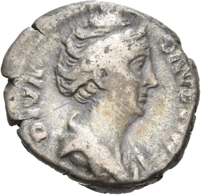 RIC III Antoninus Pius 363 Antoninus Pius obverse, Bust of Faustina the Elder, draped, right, hair elaborately waved in se...