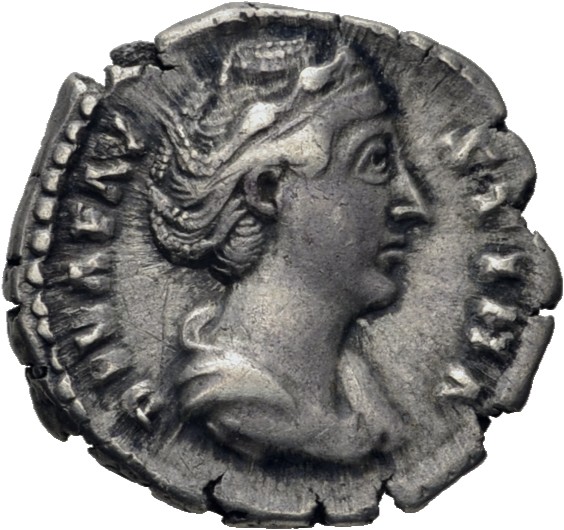 RIC III Antoninus Pius 382A Antoninus Pius obverse, Bust of Faustina the Elder, draped, right, hair elaborately waved in s...