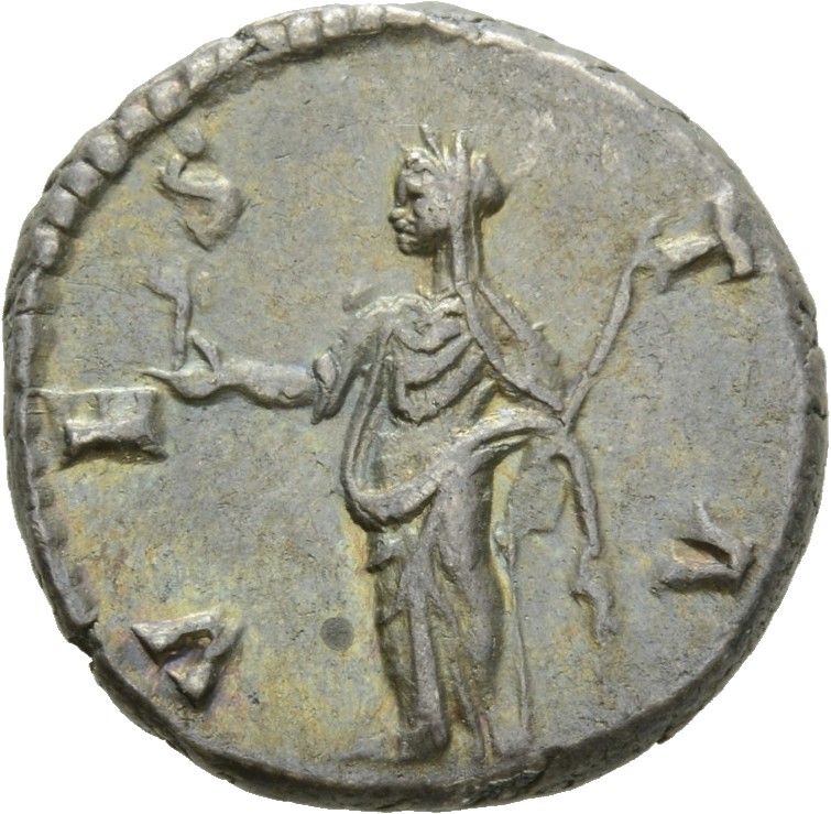 RIC III Antoninus Pius 400 Antoninus Pius reverse, Vesta, standing left, holding palladium in right hand and sceptre in left