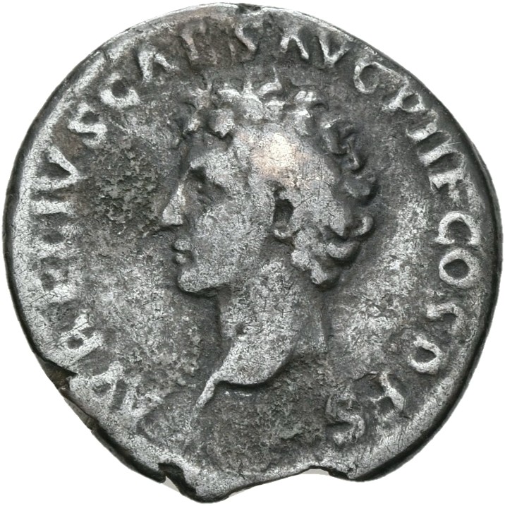 RIC III Antoninus Pius 411B Antoninus Pius reverse, Head of Marcus Aurelius, bare, left