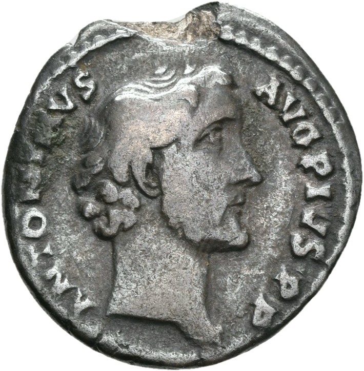 RIC III Antoninus Pius 411B Antoninus Pius obverse, Head of Antoninus Pius, bare, right