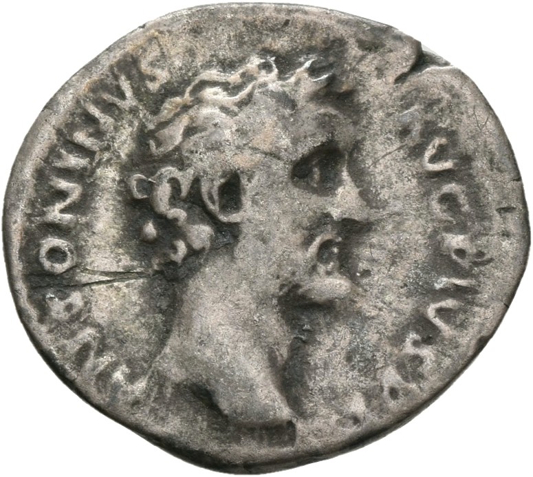 RIC III Antoninus Pius 411C Antoninus Pius obverse, Head of Antoninus Pius, bare, right