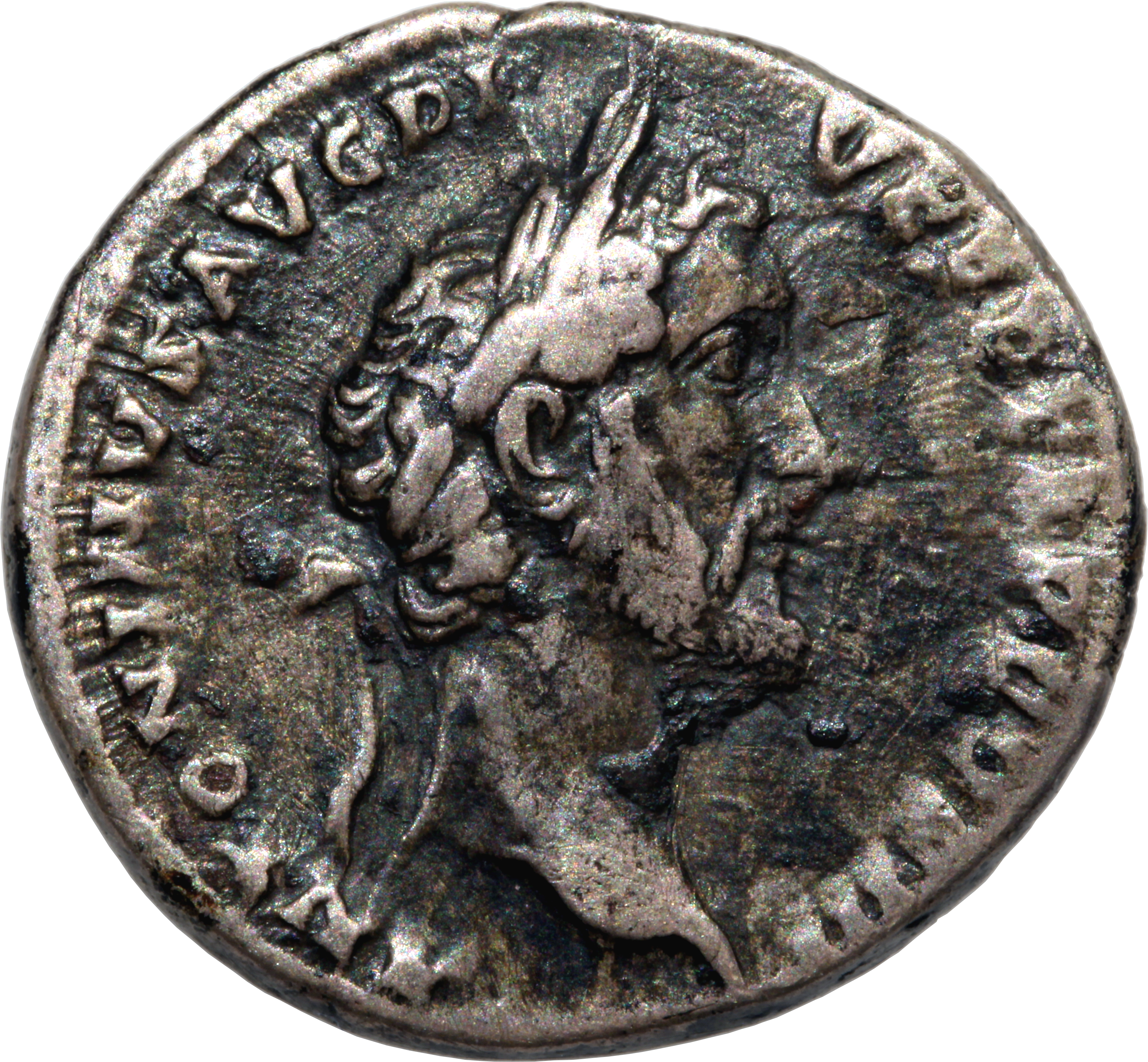 RIC III Antoninus Pius 417B Antoninus Pius obverse, Head of Antoninus Pius, laureate, right