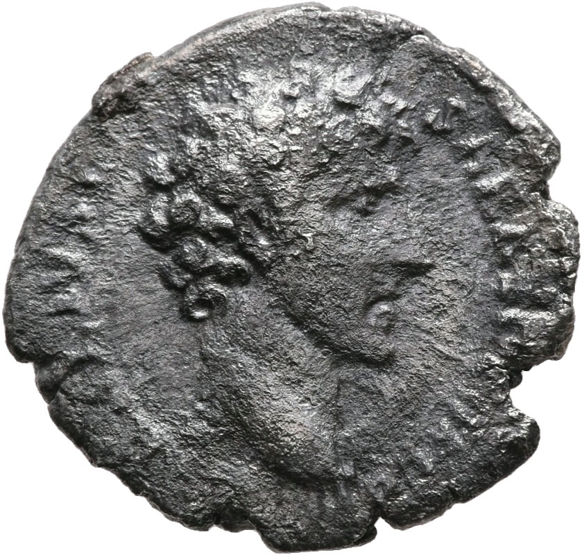 RIC III Antoninus Pius 422 (denarius) Antoninus Pius obverse, Head of Marcus Aurelius, bare, right
