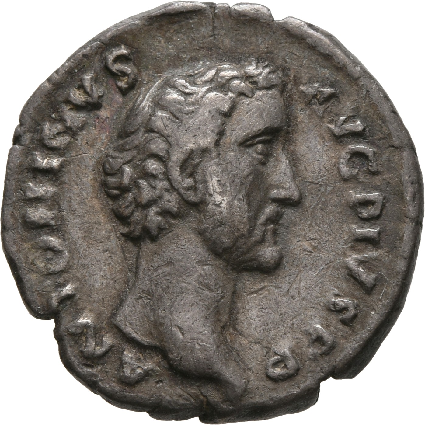 RIC III Antoninus Pius 43 Antoninus Pius obverse, Head of Antoninus Pius, bare, right