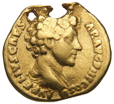 RIC III Antoninus Pius 432B Antoninus Pius obverse, Bust of Marcus Aurelius, bare-headed, draped, cuirassed, right