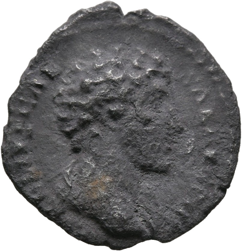 RIC III Antoninus Pius 438A (denarius) Antoninus Pius obverse, Bust of Marcus Aurelius, bare-headed, draped, right