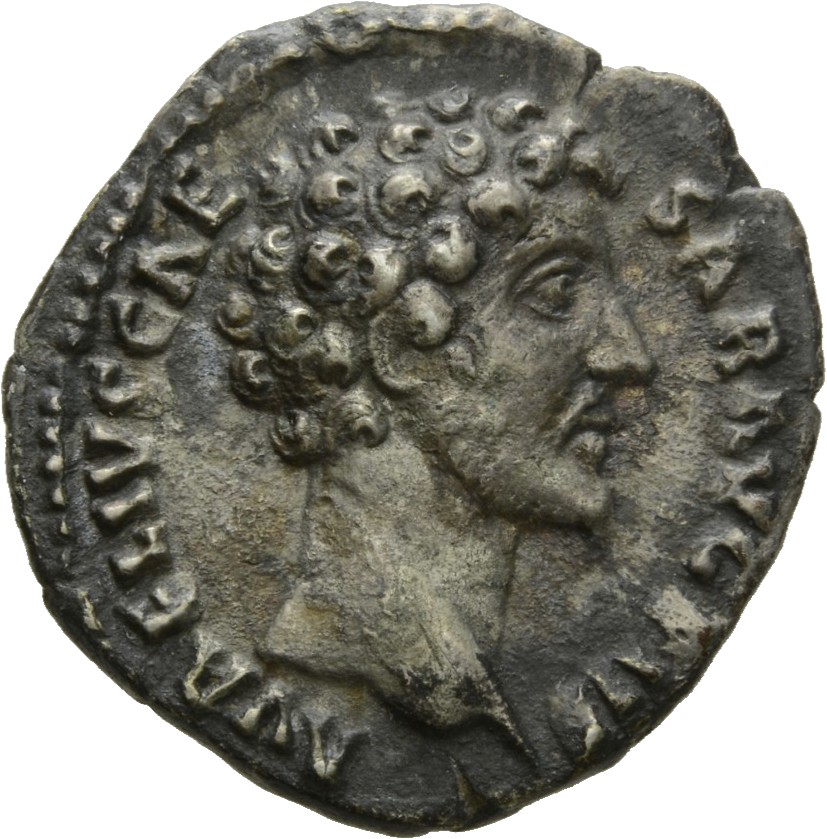 RIC III Antoninus Pius 438B Antoninus Pius obverse, Head of Marcus Aurelius, bare, right