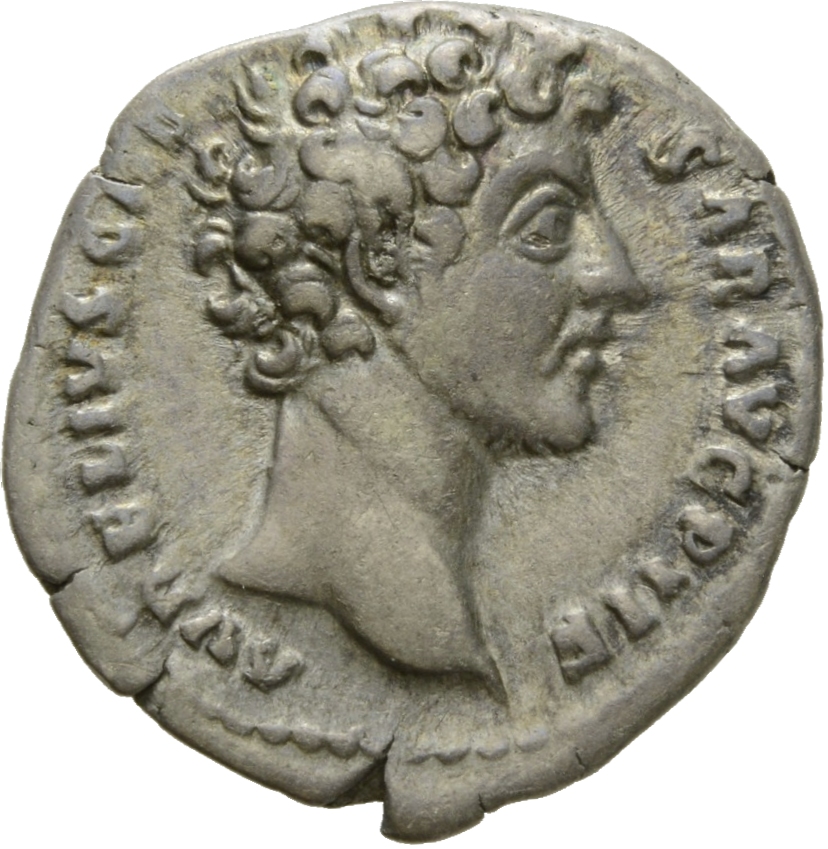 RIC III Antoninus Pius 444 Antoninus Pius obverse, Head of Marcus Aurelius, bare, right
