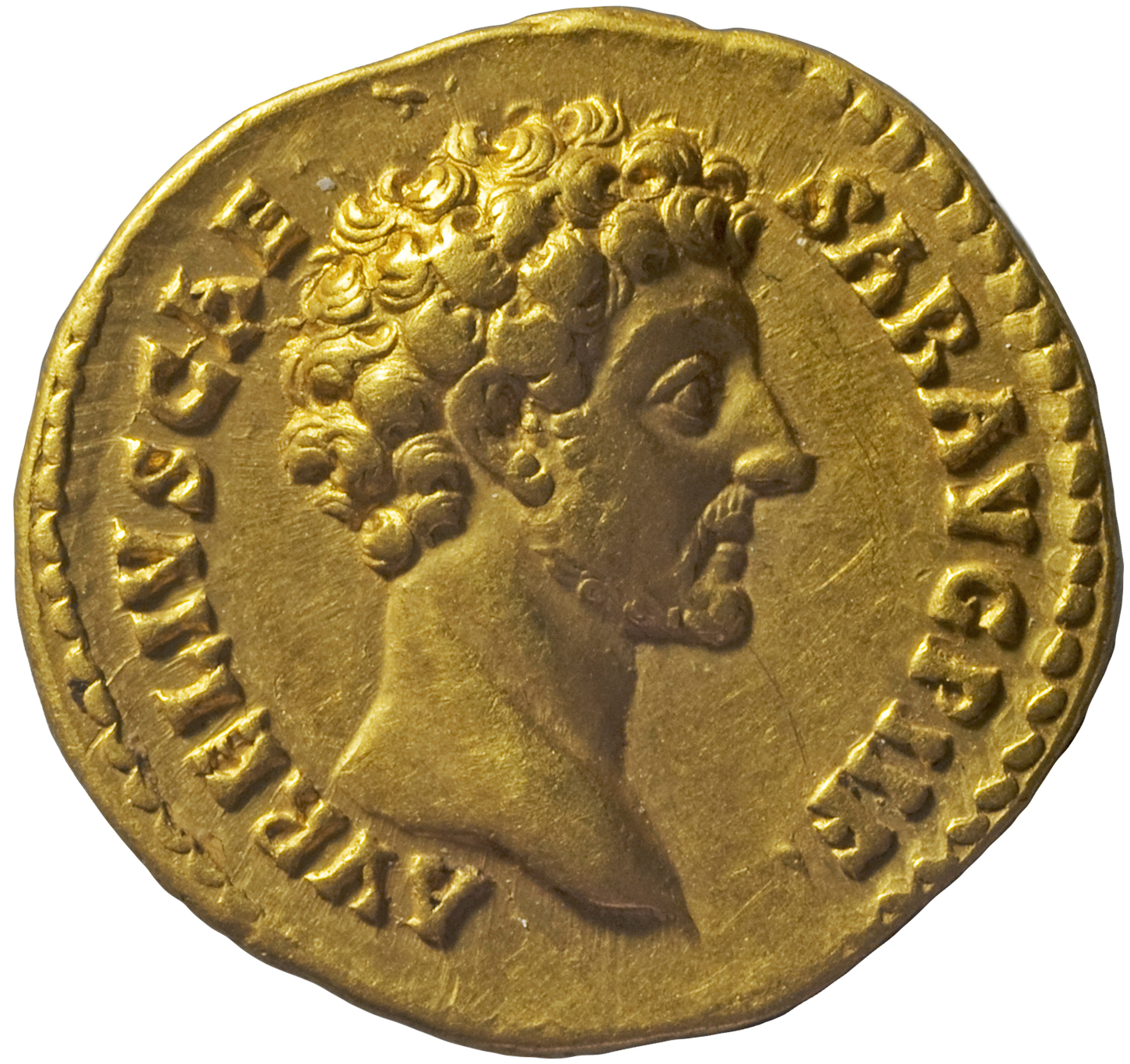 RIC III Antoninus Pius 445Aa Antoninus Pius obverse, Head of Marcus Aurelius, bare, right