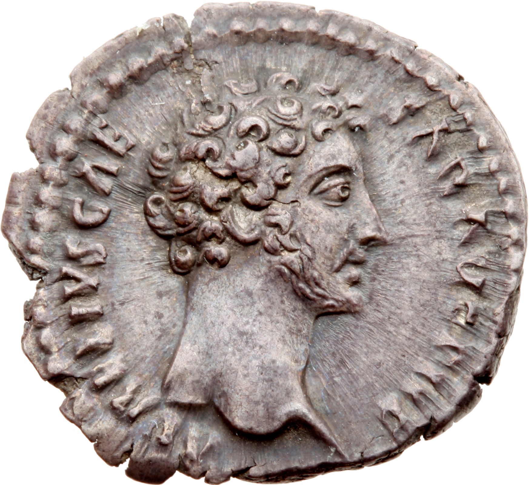 RIC III Antoninus Pius 446 Antoninus Pius obverse, Head of Marcus Aurelius, bare, right