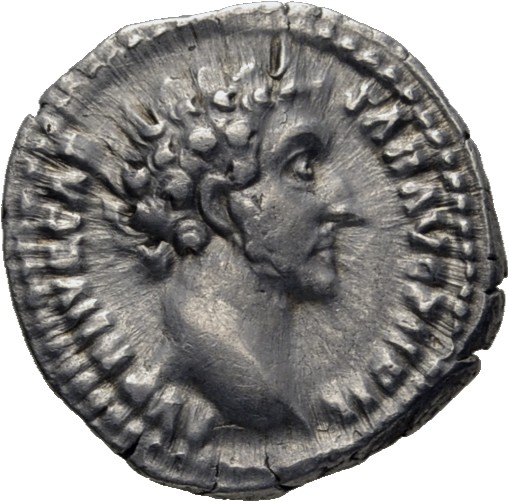 RIC III Antoninus Pius 458 Antoninus Pius obverse, Head of Marcus Aurelius, bare, right