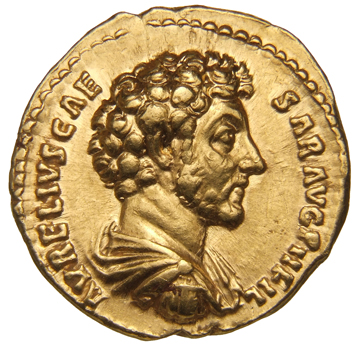 RIC III Antoninus Pius 460 Antoninus Pius obverse, Bust of Marcus Aurelius, bare-headed, draped, cuirassed, right