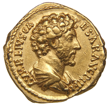 RIC III Antoninus Pius 464A Antoninus Pius obverse, Bust of Marcus Aurelius, bare-headed, draped, cuirassed, right