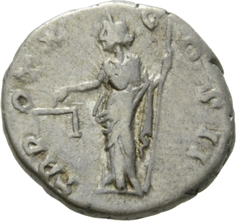RIC III Antoninus Pius 466A Antoninus Pius reverse, Aequitas, draped, standing left, holding scales in extended right hand...