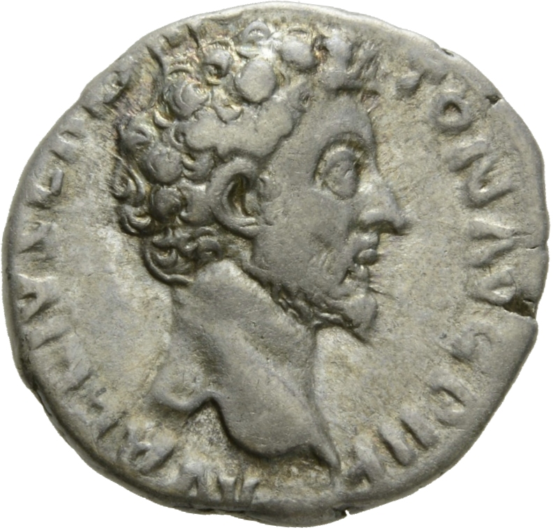 RIC III Antoninus Pius 466A Antoninus Pius obverse, Head of Marcus Aurelius, bare, right