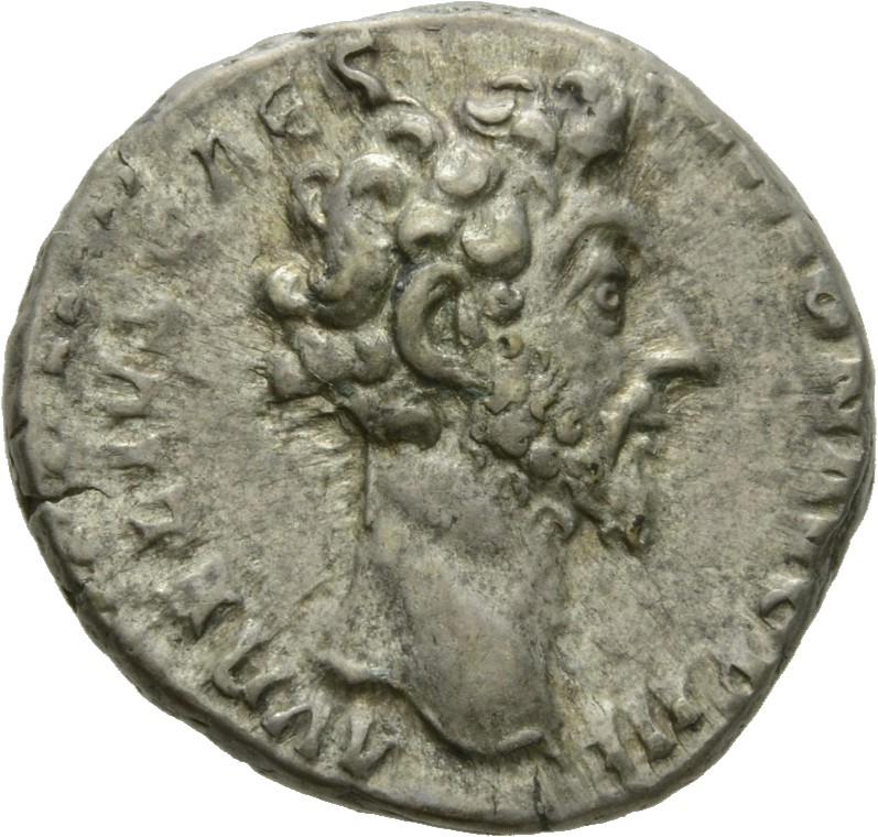 RIC III Antoninus Pius 468 Antoninus Pius obverse, Head of Marcus Aurelius, bare, right