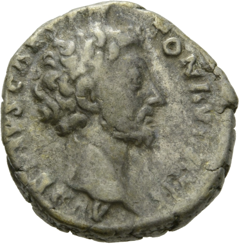 RIC III Antoninus Pius 470 Antoninus Pius obverse, Head of Marcus Aurelius, bare, right
