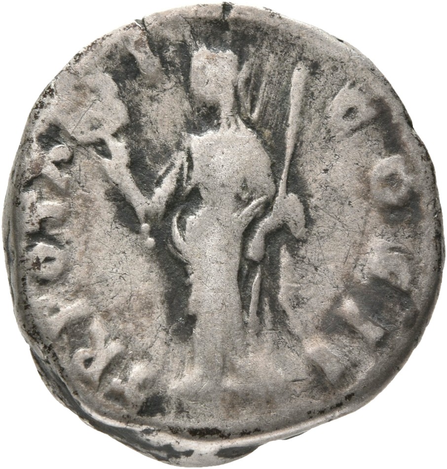 RIC III Antoninus Pius 470 Antoninus Pius reverse, Felicitas, draped, standing left, holding up caduceus in right hand and...