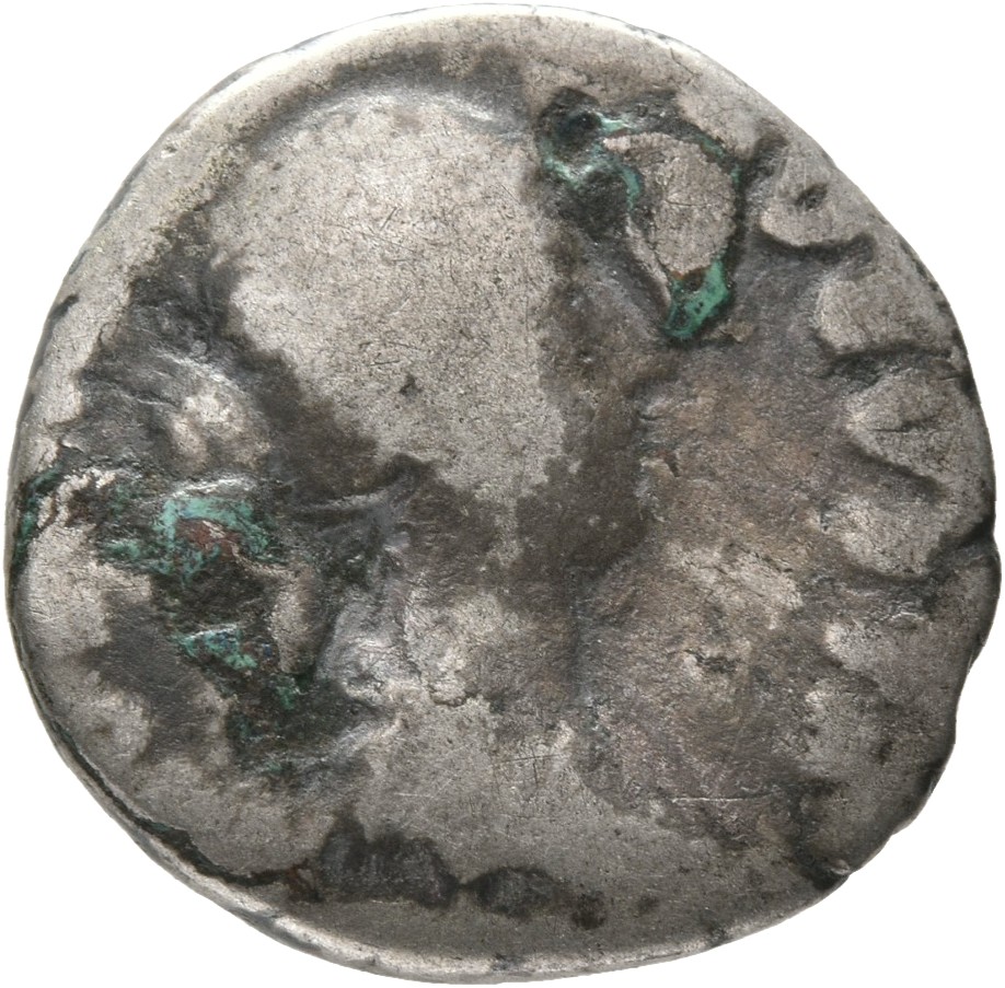 RIC III Antoninus Pius 495A Antoninus Pius obverse, Bust of Faustina the Younger, bare-headed, with hair waived and coiled...