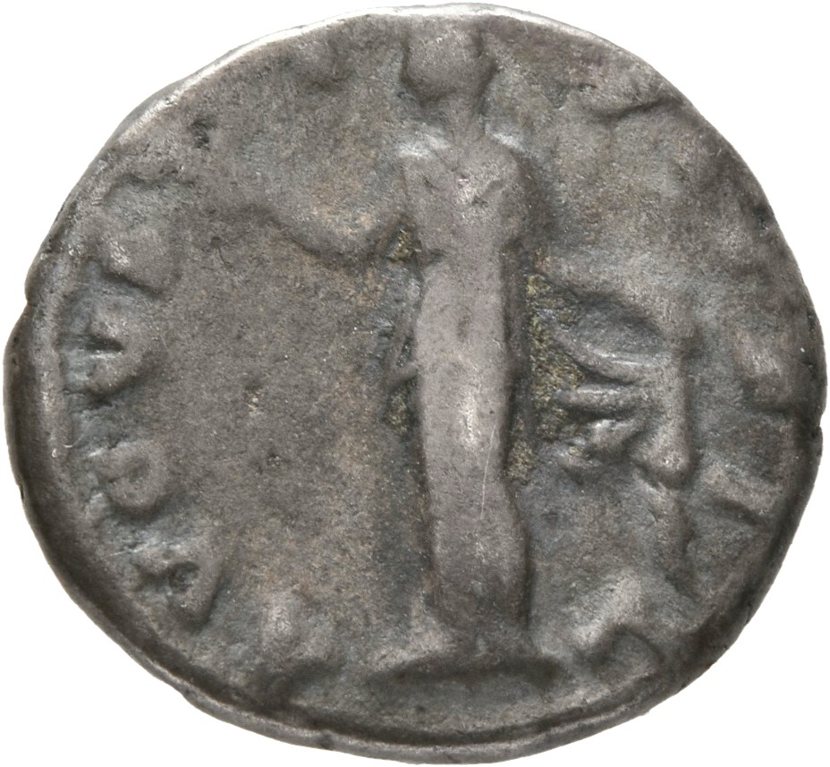 RIC III Antoninus Pius 495A Antoninus Pius reverse, Venus, draped. standing left, holding Victory on right hand and restin...