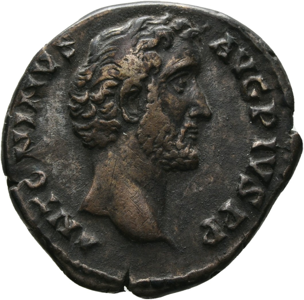 RIC III Antoninus Pius 49a Antoninus Pius obverse, Head of Antoninus Pius, bare, right