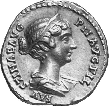 RIC III Antoninus Pius 506C (aureus) Antoninus Pius obverse, Bust of Faustina the Younger, stephane round head, with hair ...