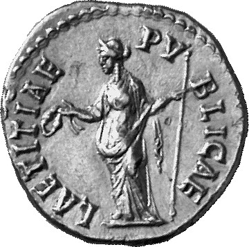 RIC III Antoninus Pius 506C (aureus) Antoninus Pius reverse, Laetitia, draped, standing left, holding diadem in extended r...