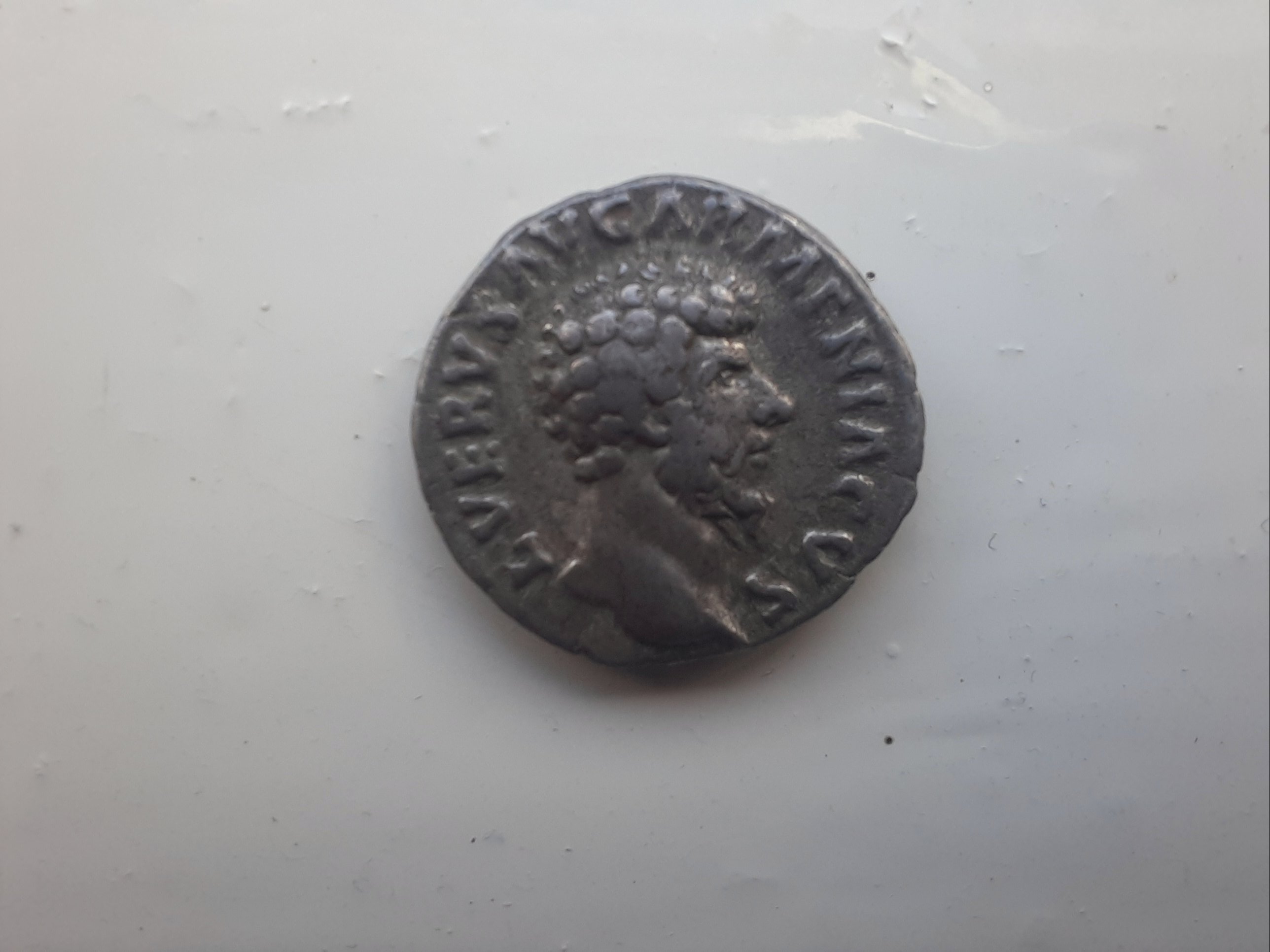 RIC III Antoninus Pius 509 Antoninus Pius obverse, Bust of Faustina the Younger, bare-headed, with hair waived and coiled ...