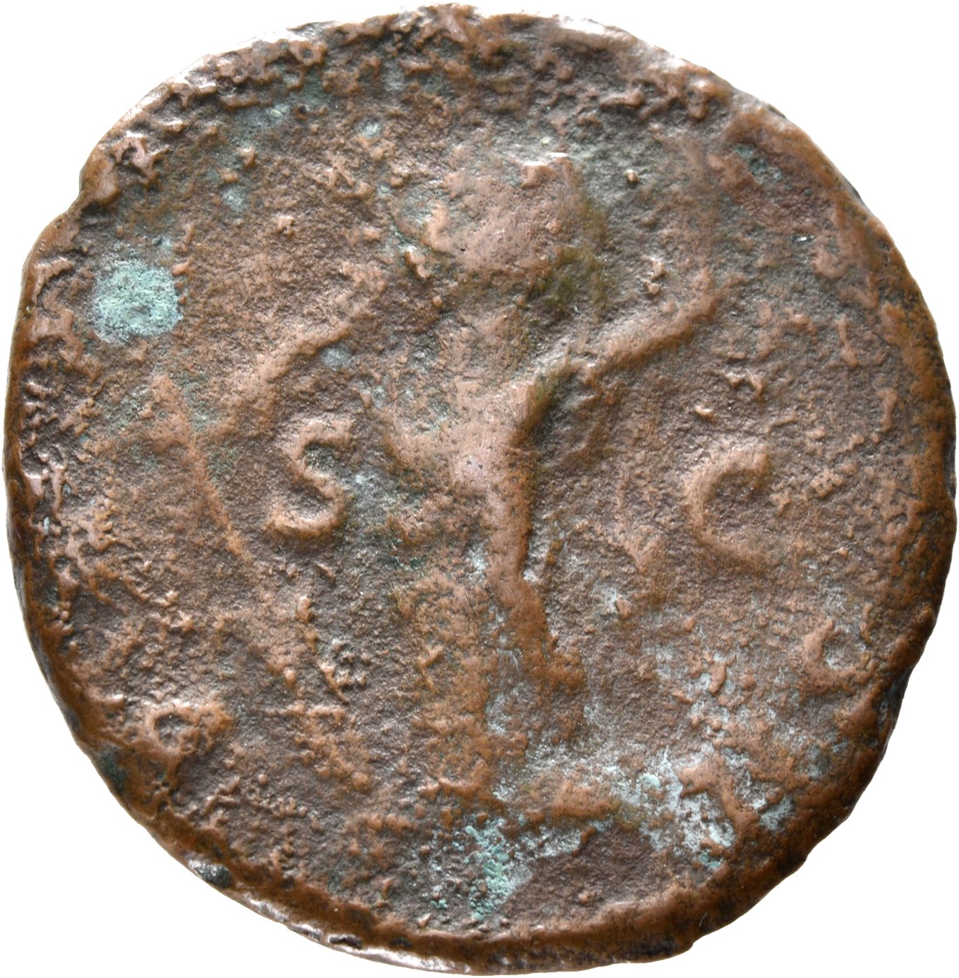 RIC III Antoninus Pius 559 Antoninus Pius reverse, Fortuna, draped, standing left, holding rudder in right hand and cornuc...