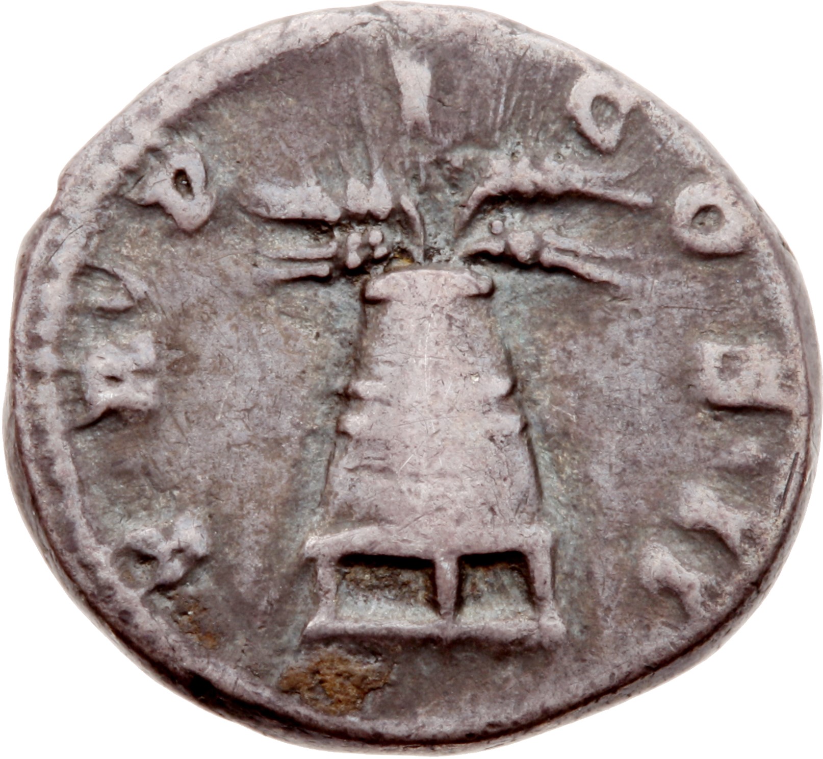 RIC III Antoninus Pius 58b Antoninus Pius reverse, Modius with corn-ears and poppy