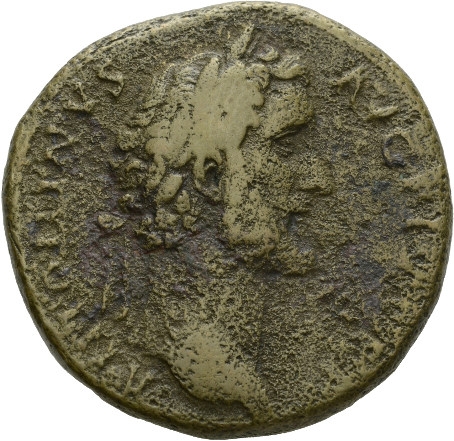 RIC III Antoninus Pius 590 Antoninus Pius obverse, Head of Antoninus Pius, laureate, right