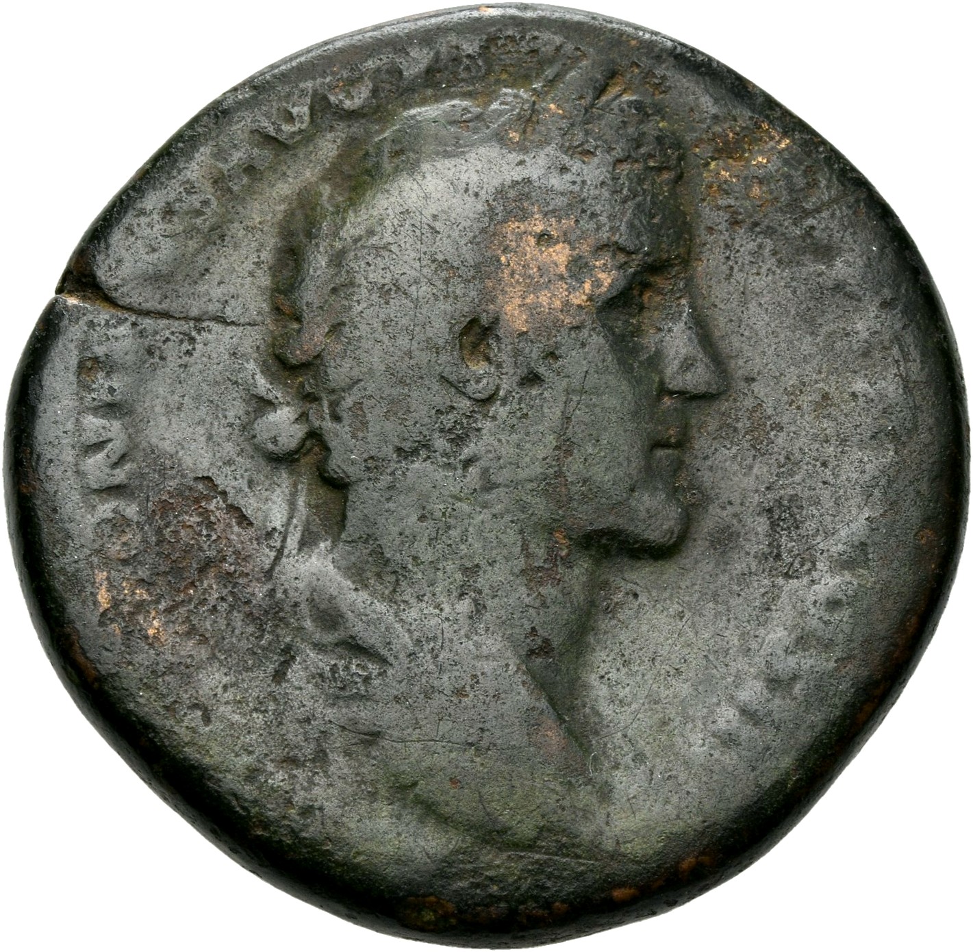 RIC III Antoninus Pius 601b Antoninus Pius obverse, Bust of Antoninus Pius, laureate, draped, right