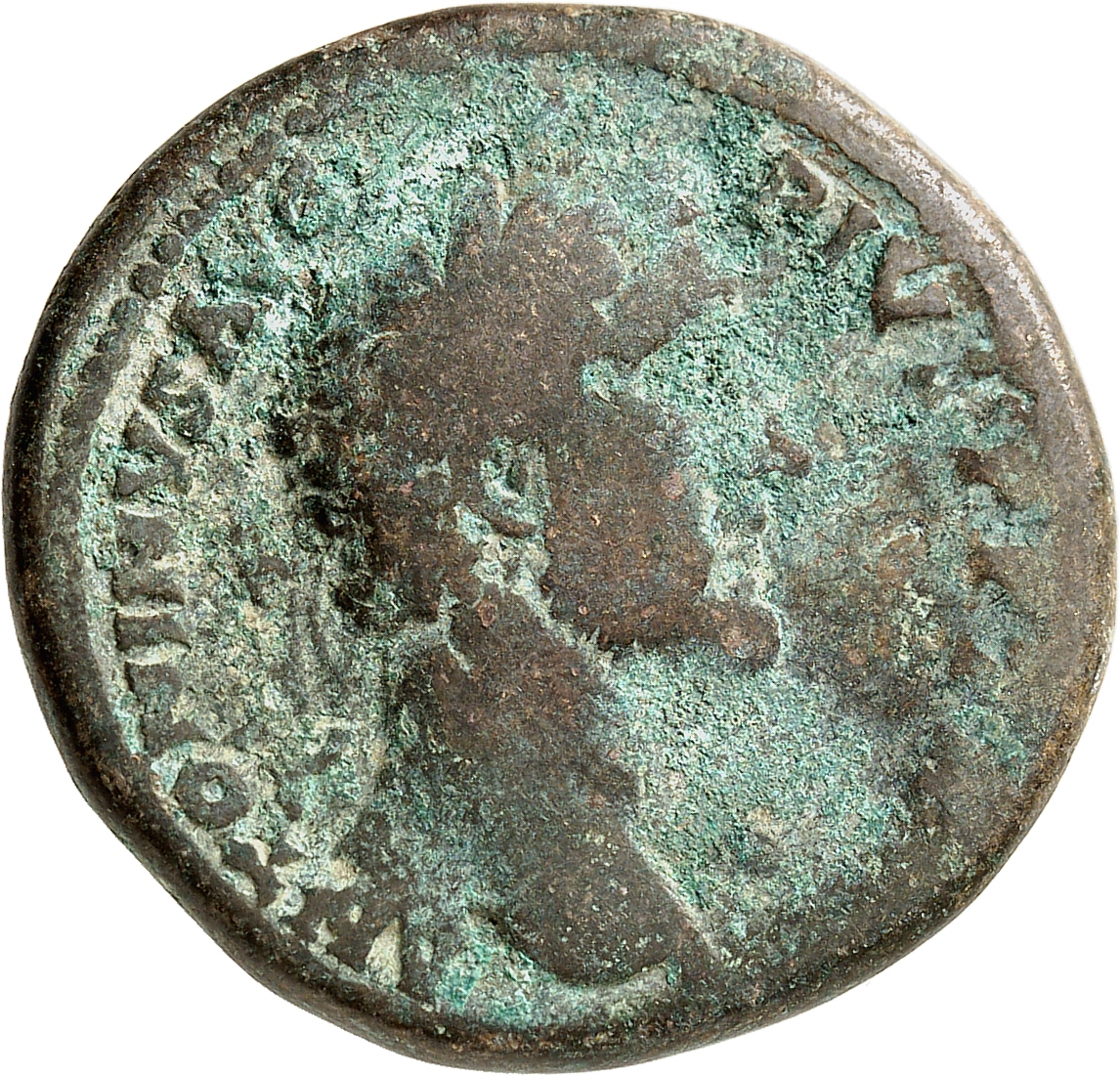 RIC III Antoninus Pius 602 Antoninus Pius obverse, Head of Antoninus Pius, laureate, right
