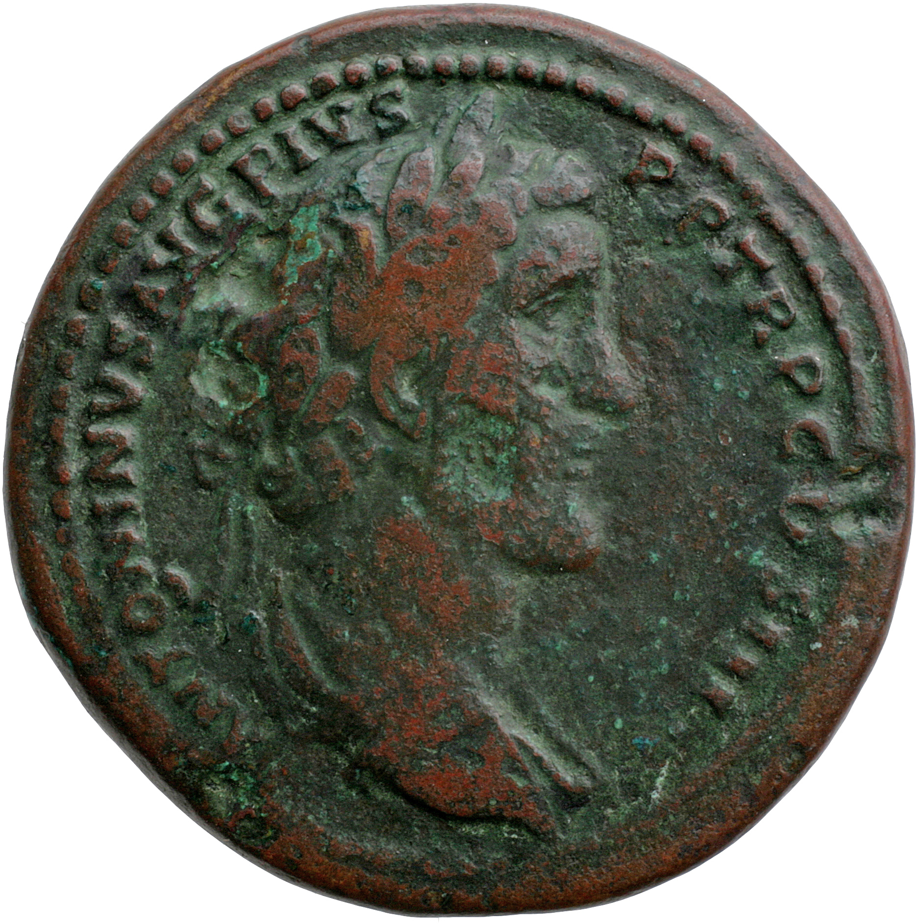 RIC III Antoninus Pius 605b Antoninus Pius obverse, Bust of Antoninus Pius, laureate, draped, right