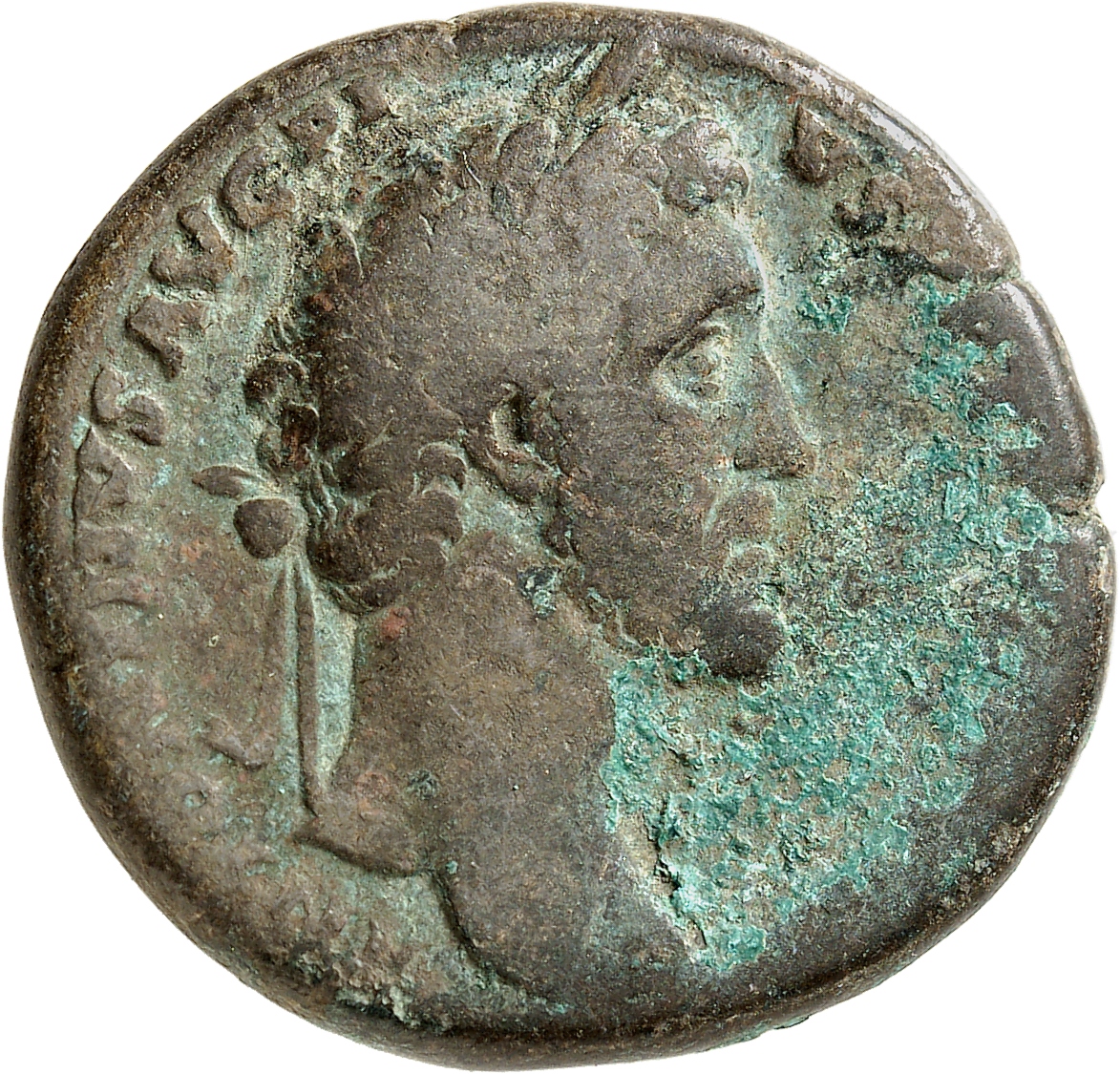 RIC III Antoninus Pius 612a Antoninus Pius obverse, Head of Antoninus Pius, laureate, sometimes draped, right
