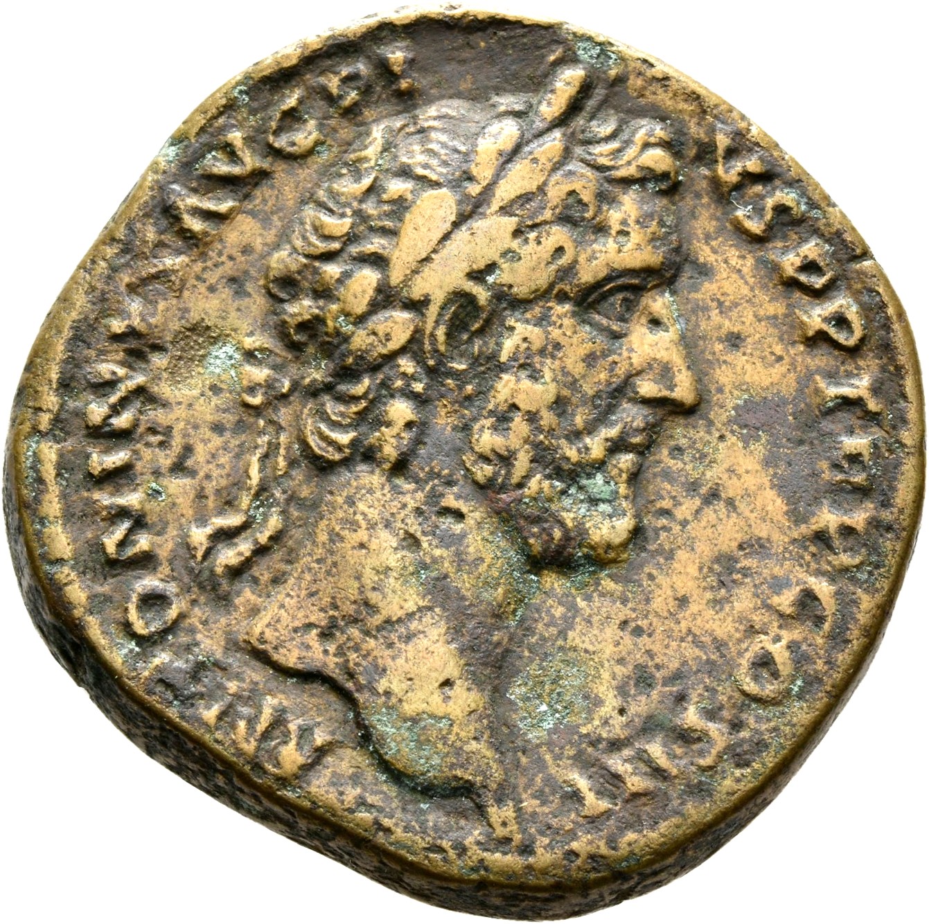RIC III Antoninus Pius 616a Antoninus Pius obverse, Head of Antoninus Pius, laureate, right