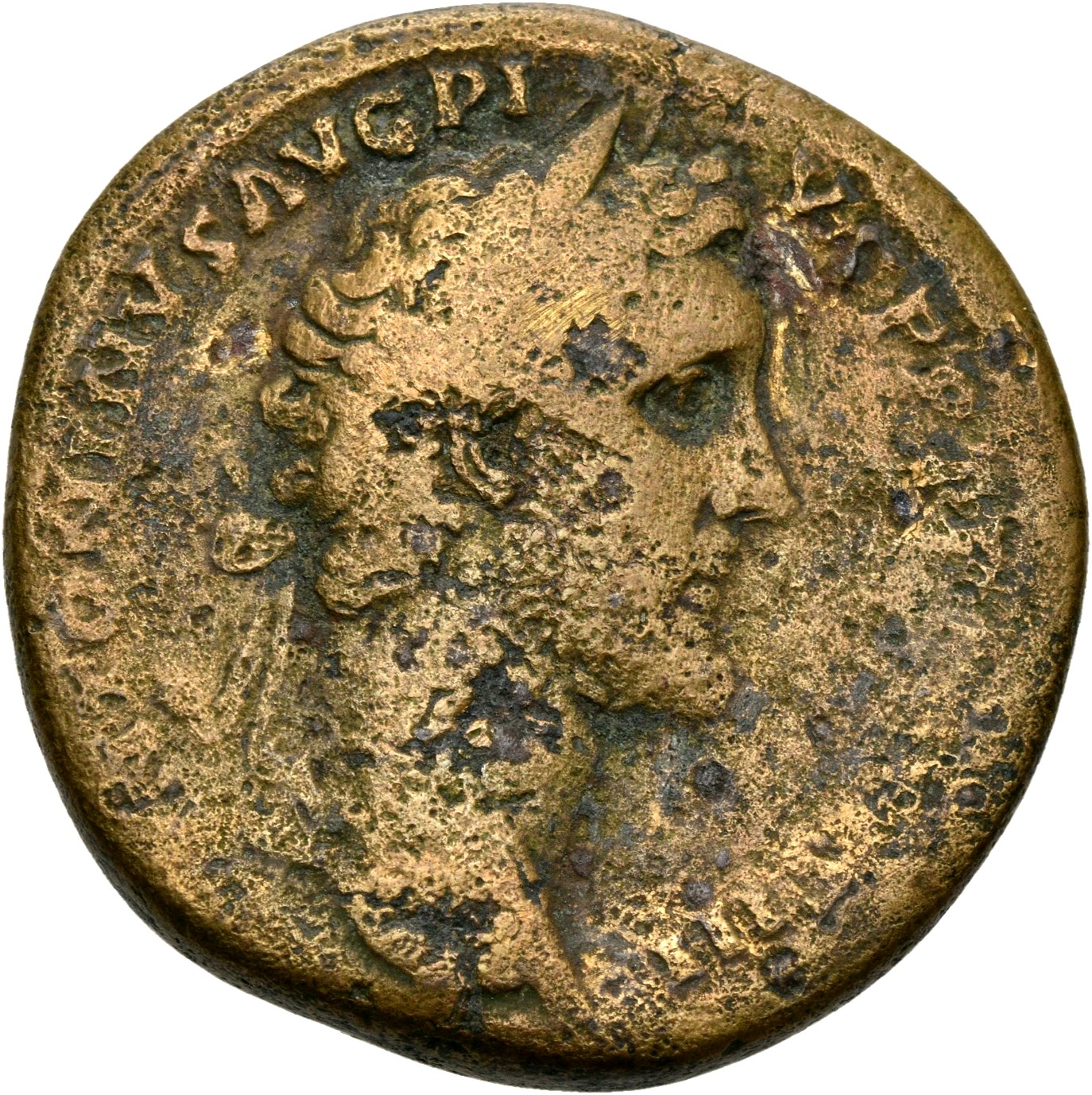 RIC III Antoninus Pius 628a Antoninus Pius obverse, Head of Antoninus Pius, laureate, right
