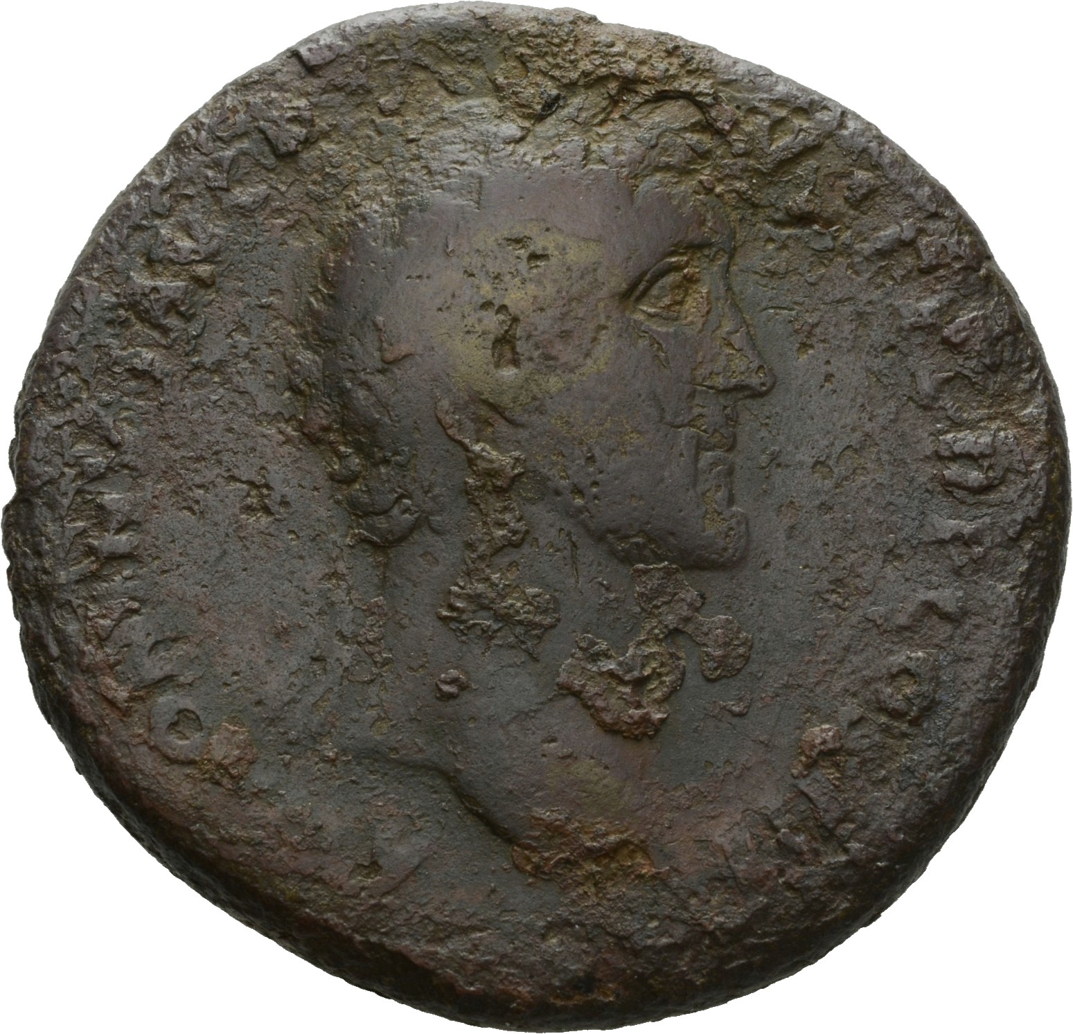 RIC III Antoninus Pius 631 Antoninus Pius obverse, Head of Antoninus Pius, laureate, right