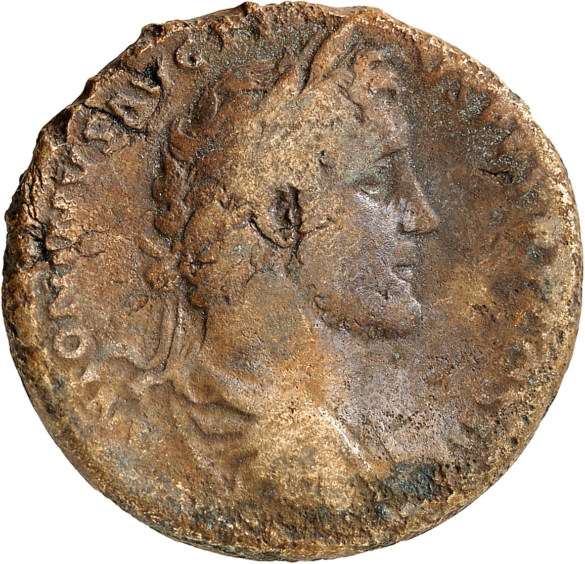 RIC III Antoninus Pius 635b Antoninus Pius obverse, Bust of Antoninus Pius, laureate, draped, right