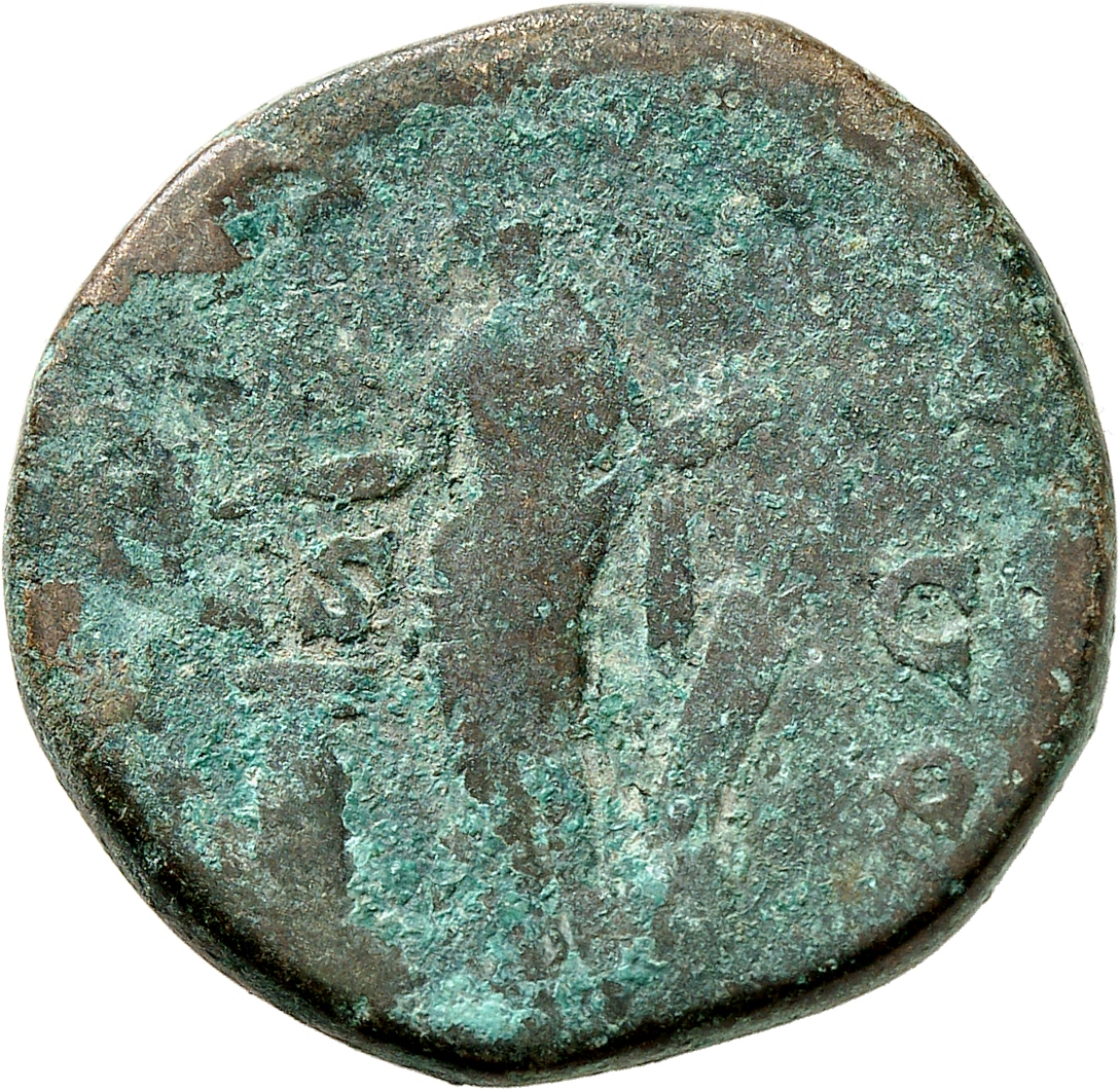 RIC III Antoninus Pius 636a Antoninus Pius reverse, Salus, draped, standing left, feeding snake coiled round altar and hol...