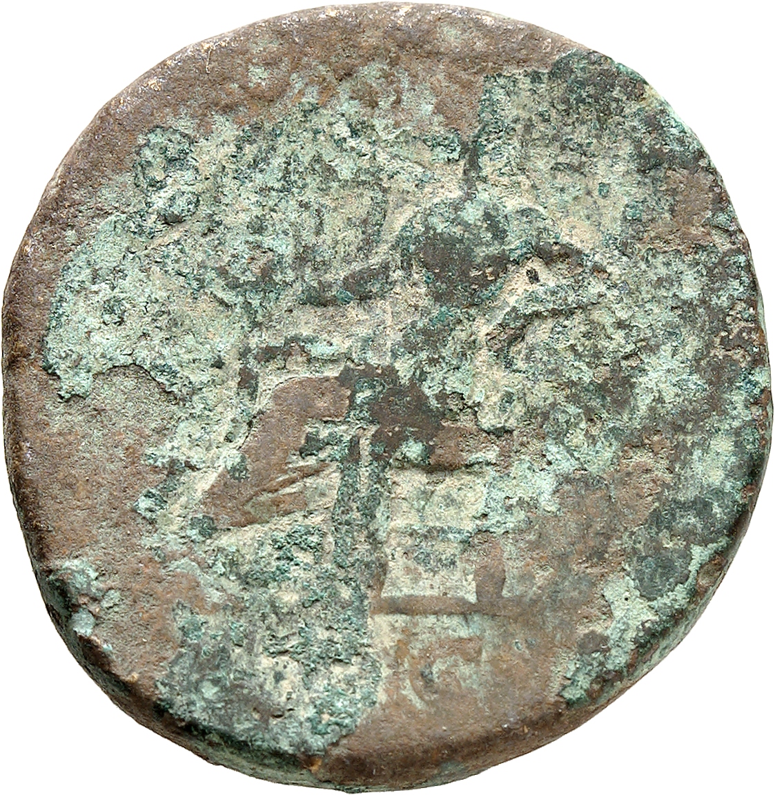 RIC III Antoninus Pius 637a Antoninus Pius reverse, Salus, draped, seated left on throne, feeding out of patera in right h...
