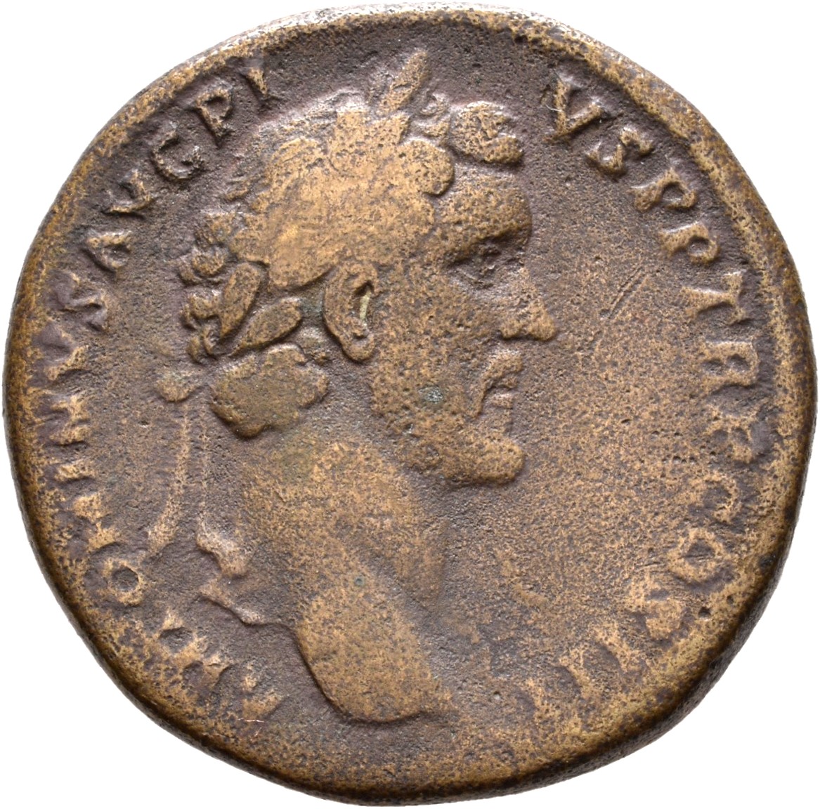 RIC III Antoninus Pius 637a Antoninus Pius obverse, Head of Antoninus Pius, laureate, right
