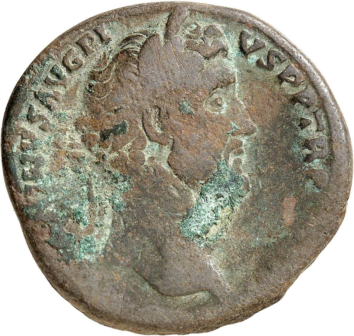 RIC III Antoninus Pius 639 Antoninus Pius obverse, Head of Antoninus Pius, laureate, right