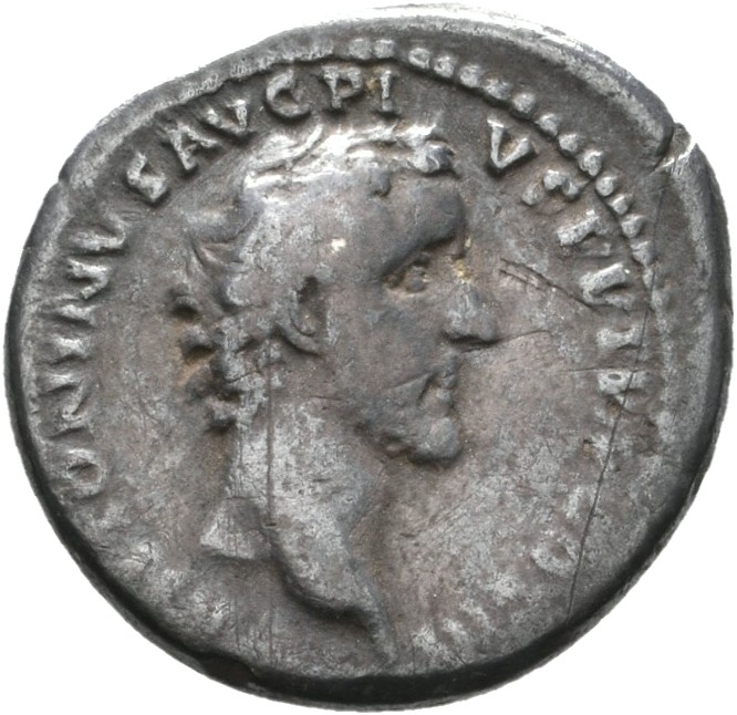RIC III Antoninus Pius 63Ba Antoninus Pius obverse, Head of Antoninus Pius, bare right