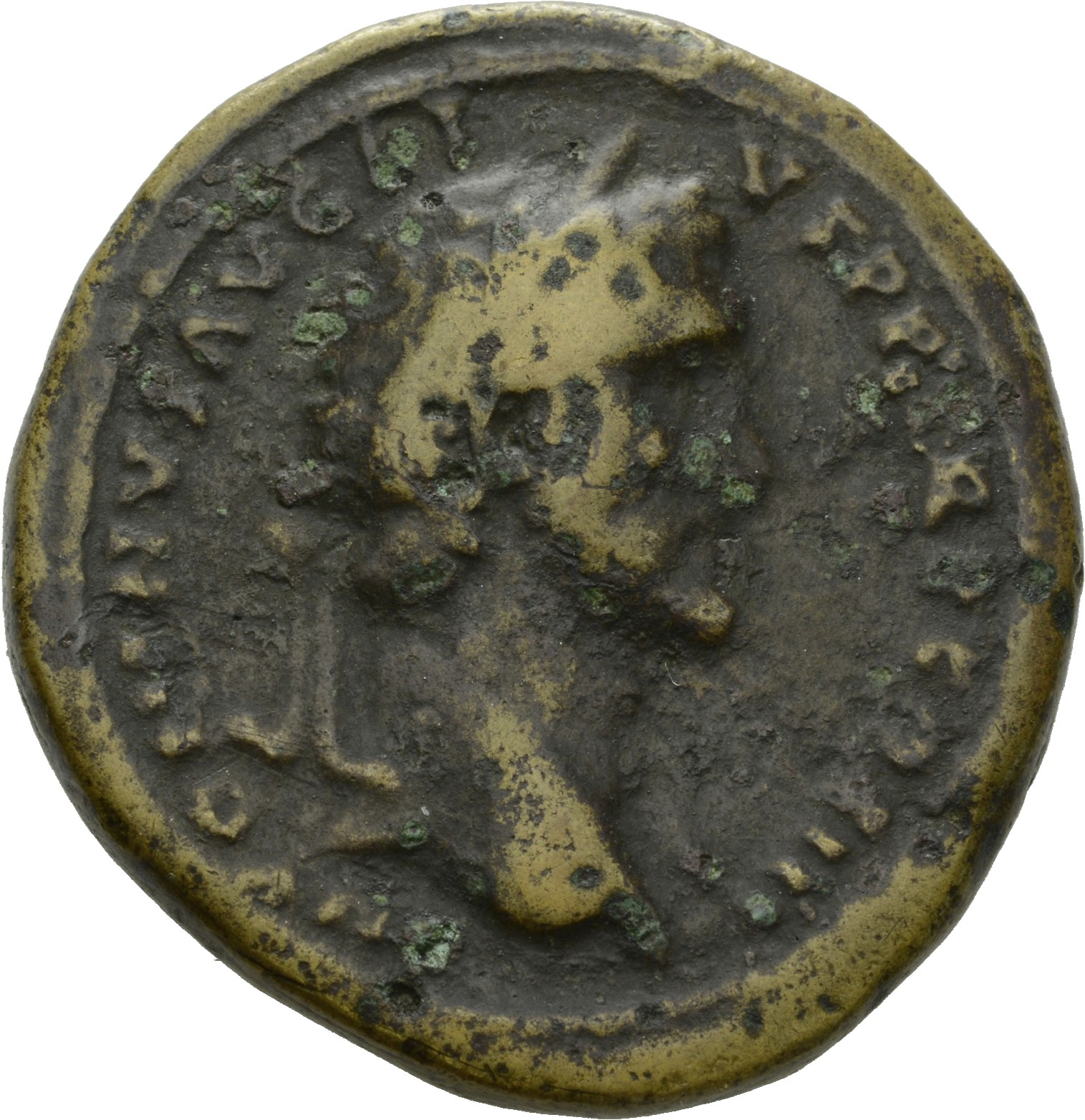 RIC III Antoninus Pius 640a Antoninus Pius obverse, Head of Antoninus Pius, laureate, right