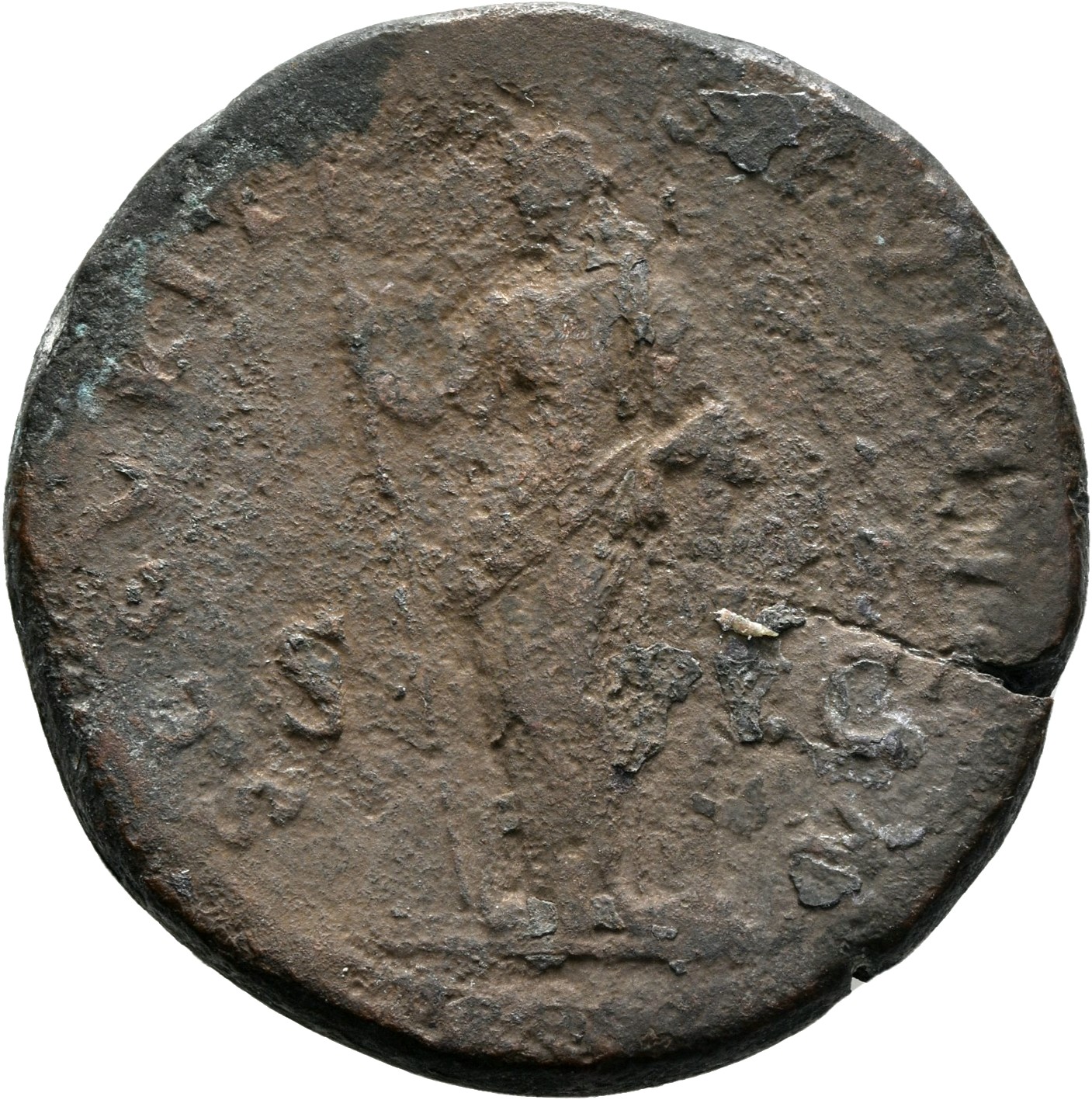 RIC III Antoninus Pius 641 Antoninus Pius reverse, Securitas, draped, standing left, holding vertical sceptre in right han...