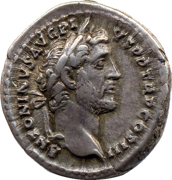 RIC III Antoninus Pius 65a Antoninus Pius obverse, Head of Antoninus Pius, bare, right